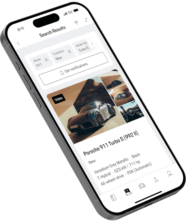 telefoon met voorbeeld app