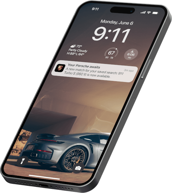 telefoon met voorbeeld app